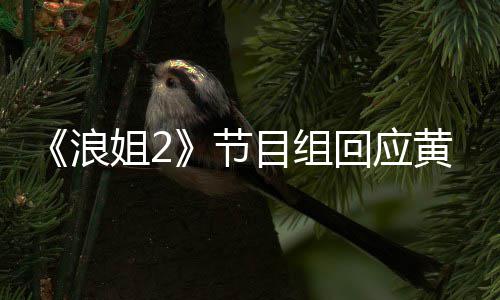 不舍回应黄晓 欢姐2节浪来目组明退迎回出