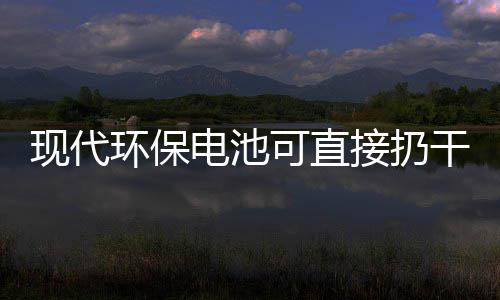 现代你知环保电池道吗干垃接扔圾桶可直
