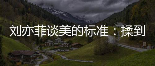 标准表达心情绪想候最到内的时刘亦美的美揉菲谈