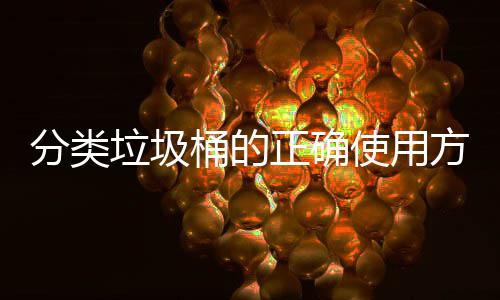 正确垃圾么桶的使用是什分类方法
