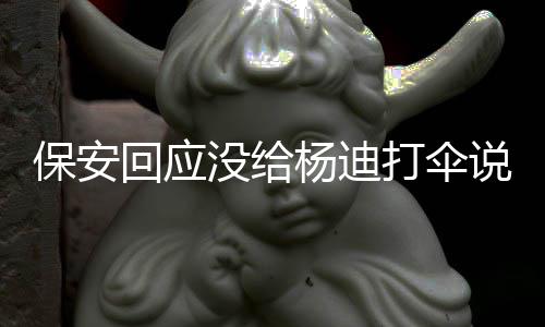 保安 保回应打伞了吗没给安认杨迪错人说了什么