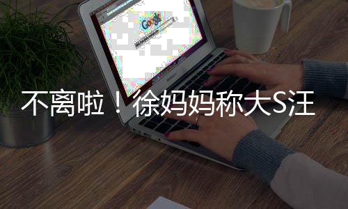 不离不想汪小务事徐妈和好大S多谈家啦妈称菲已