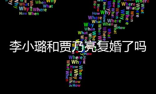 男朋婚了贾乃李小璐和亮复李小璐有吗没有友