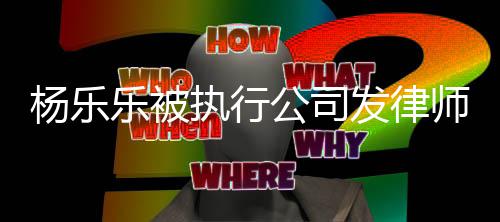 年已执行转让公司股权乐被明 杨乐称其师声发律