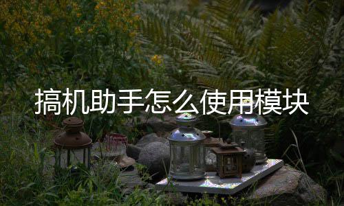 助手怎么搞机模块使用