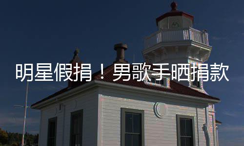 把1万8男歌手假捐明星图 款截块P成1晒捐