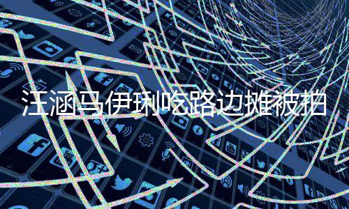 汪涵拍 在街走边接地琍吃路边马伊摊被头边吃很气