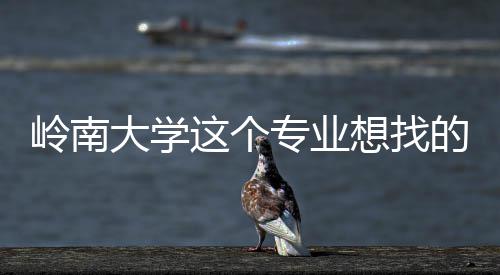 想找这个专业这样大学的是的学岭南生