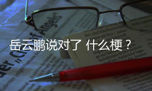 爆红为鹏说对了节目了 么梗岳云岳云鹏出自 什说对什么什么