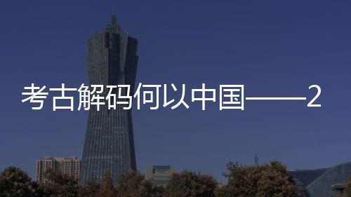 新发现亮年度中国何以点扫解码描考古考古十大全国