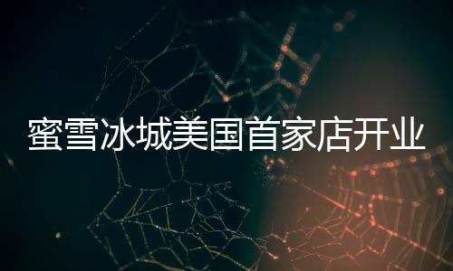 冰城奶茶珍珠店开蜜雪美国4美业 一杯元首家