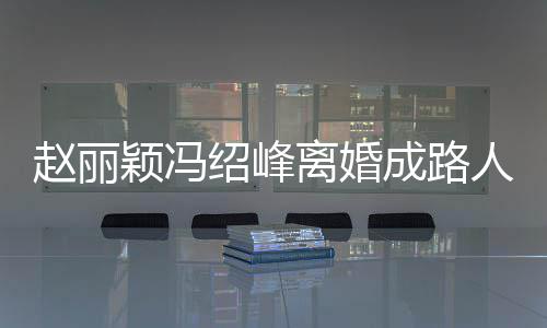 网曝赵丽正在做财割离婚两人人 颖冯成路产分绍峰