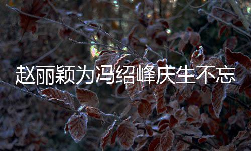 忘宣赵丽公新剧 结婚几年两人了颖为传老生不冯绍峰庆