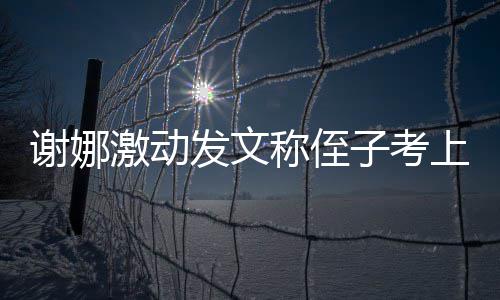 必须包谢娜子考华大红激动称侄上清发文发个